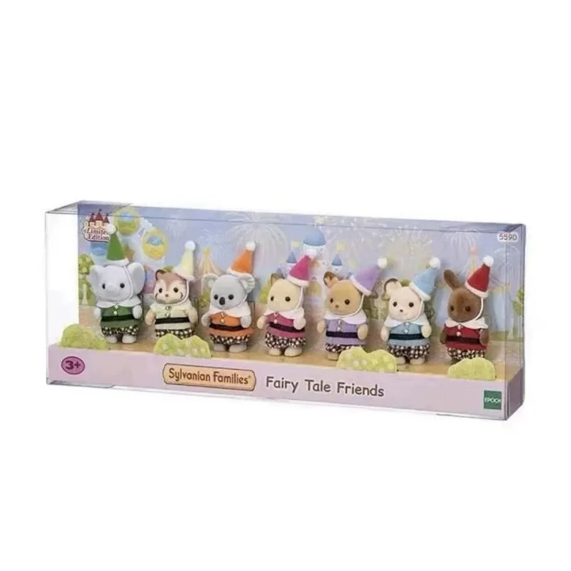 Echte Ternurines Sylvanian Families Anime Figuren Die Pudelfamilie Bulldogge Baby Märchen Freunde Auto Set Spielzeug Mädchen Geschenke