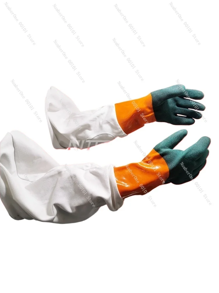 Sandblasting gloves, original leather cloth synthetic gloves for sandblasting machine, sandblasting machine accessories are