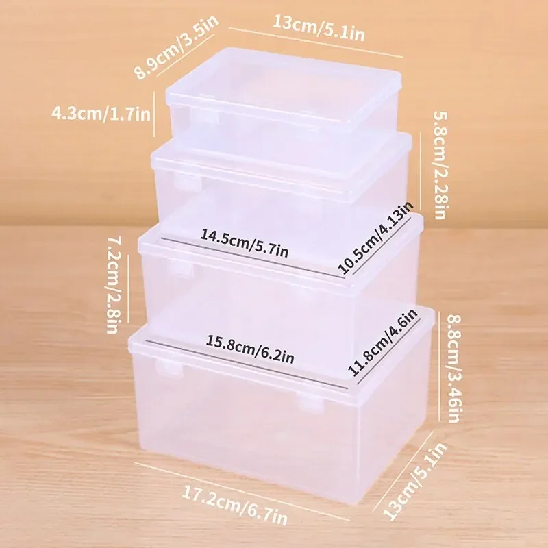 1PC Transparent PP Dual Fastened Transparent Display Box Jewelry Jewelry Container Jewelry Box Art DIY Parts Tool Storage Box