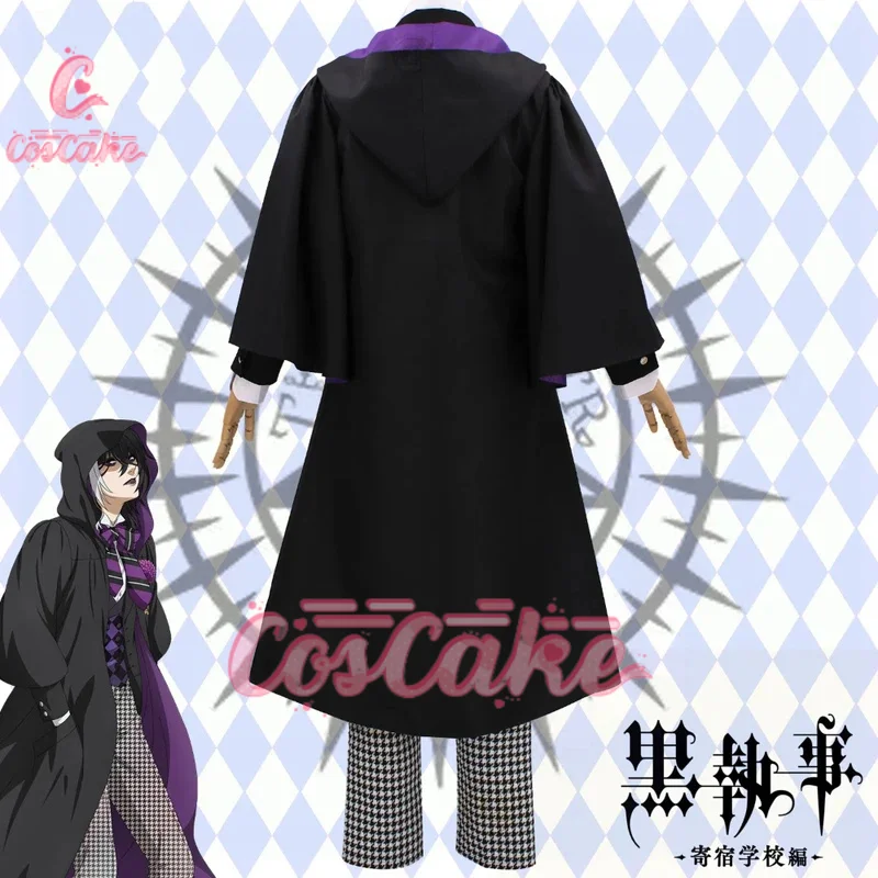 Zwarte Butler Gregory Violet Boarding College Cosplay Kostuum Cos Game Anime Party Uniform Hallowen Spelen Rol Kleding Kleding