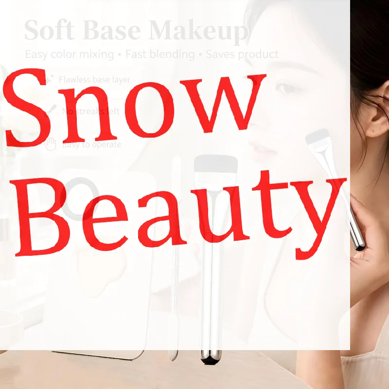 Stainless Steel Makeup Mixing Palette With Spatula Smooth Clear Mirror Surface