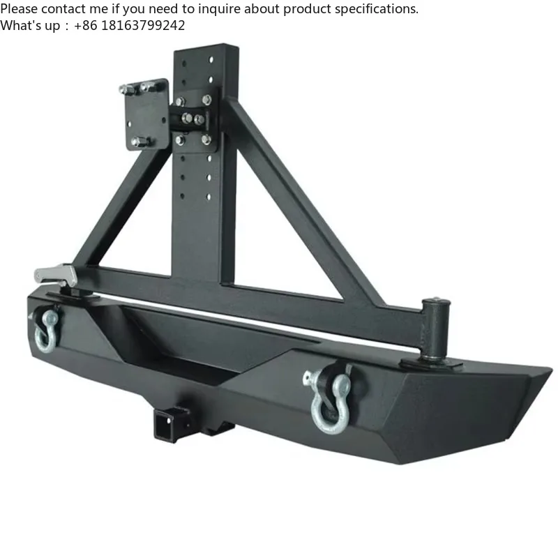 

Heavy-Du ty Design Robust Steel Construction Rear Bumper with Spare Tire Carrier for Jeep Wrangler JK 2007-2018