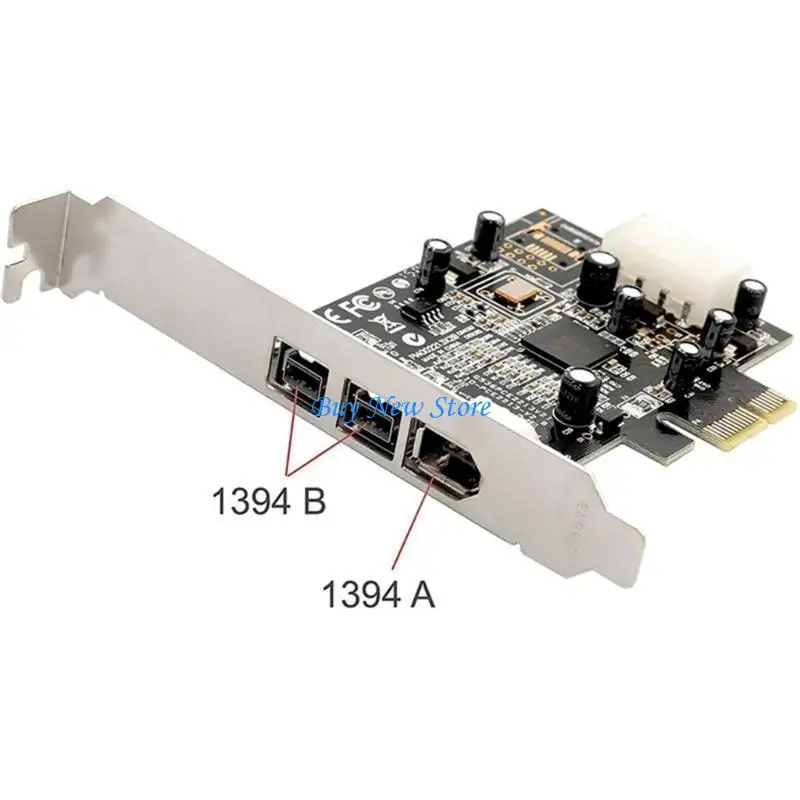 

20CE PCIE 1X to 1394 Video Card 1x 1394A 6Pin + 2x 1394B 9Pin Firewire Card