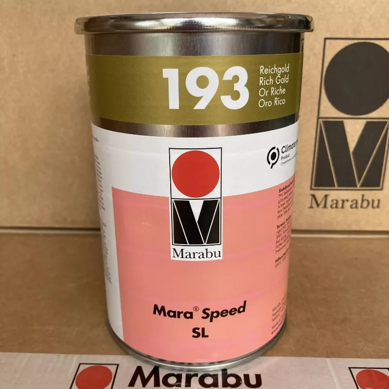 Marabu Genuine German Malebold Ink SL191 Silver SL193 Gold Plastic Silk Screen Pad Printing Ink