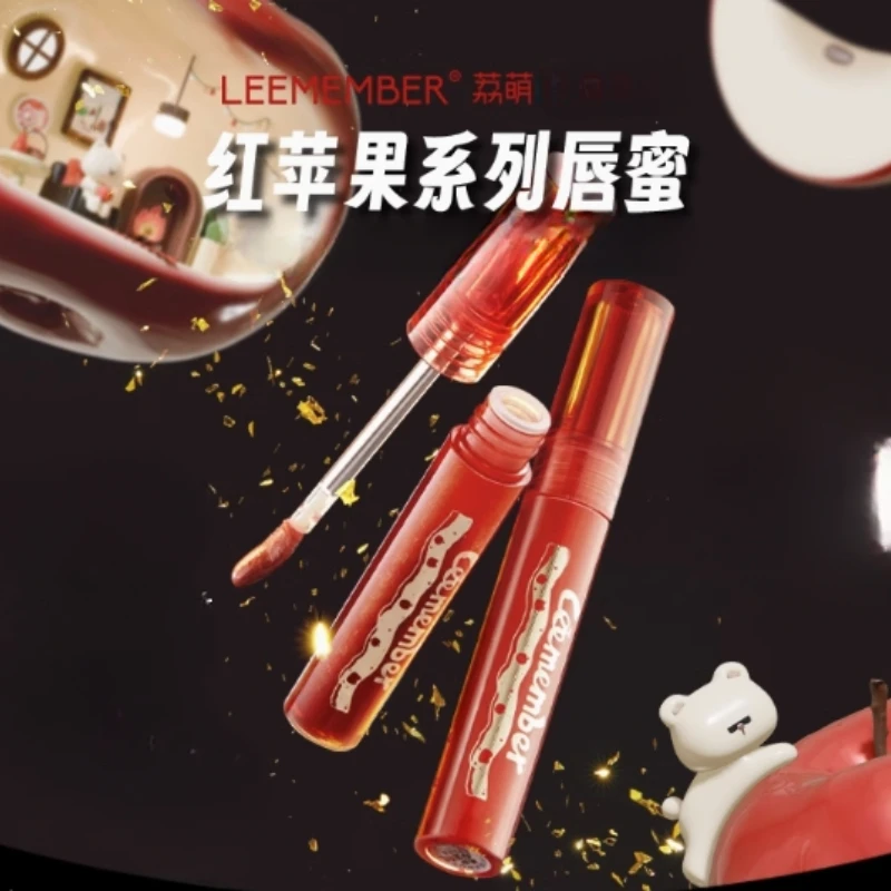 LEEMEMBER Christmas Water Light Shimmer Lip Glaze Moisturizing Long-lasting Red Lipstick Makeup