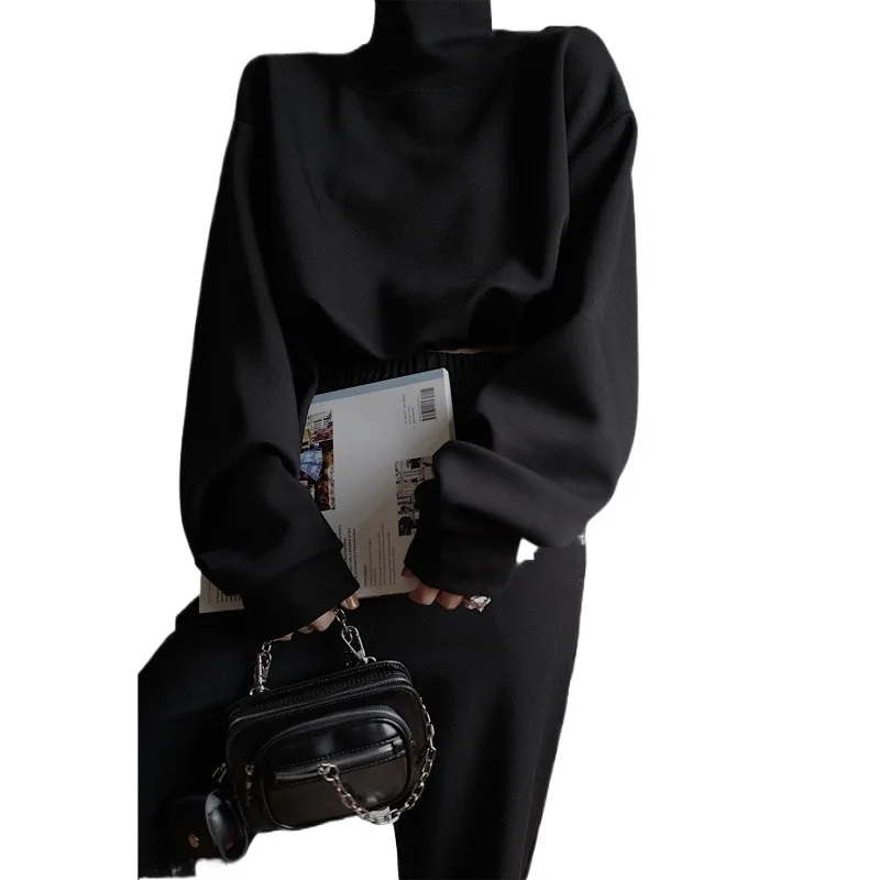 Sudaderas para mujer, ropa Vintage, empalme, forro relajado, estilos, estilo coreano, cuello redondo, mujeres adultas, algodón Premium, todos los días