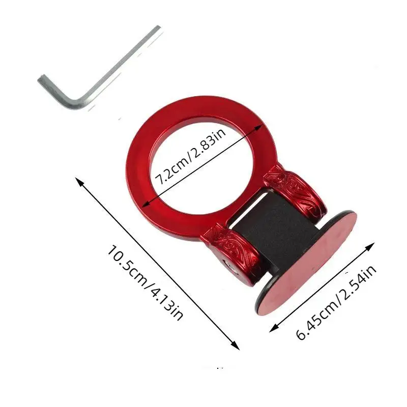 【CMO】Car Trailer Hooks Styling Sticker Decoration Car Auto Rear Front Trailer Simulation Racing Ring Vehicle Towing Hook Decals