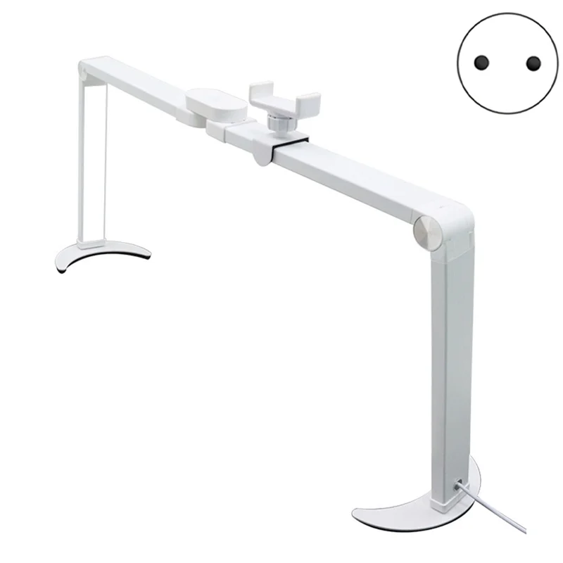 ABZV-Lámpara de uñas plegable para escritorio, luz de tecnología de uñas grande con soporte para teléfono, luz Led de media luna, extensiones de pestañas