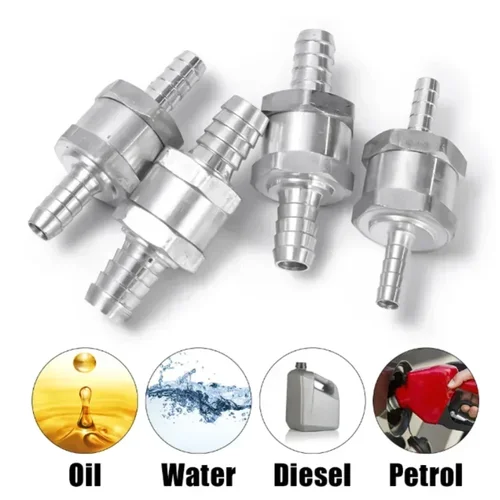 Imagen 2 del producto 1 uds/5 uds válvula unidireccional 6mm 8mm10mm 12mm 14mm 16mm válvulas de aleación de aluminio válvula de retención sin retorno de combustible unidireccional ajuste carburador