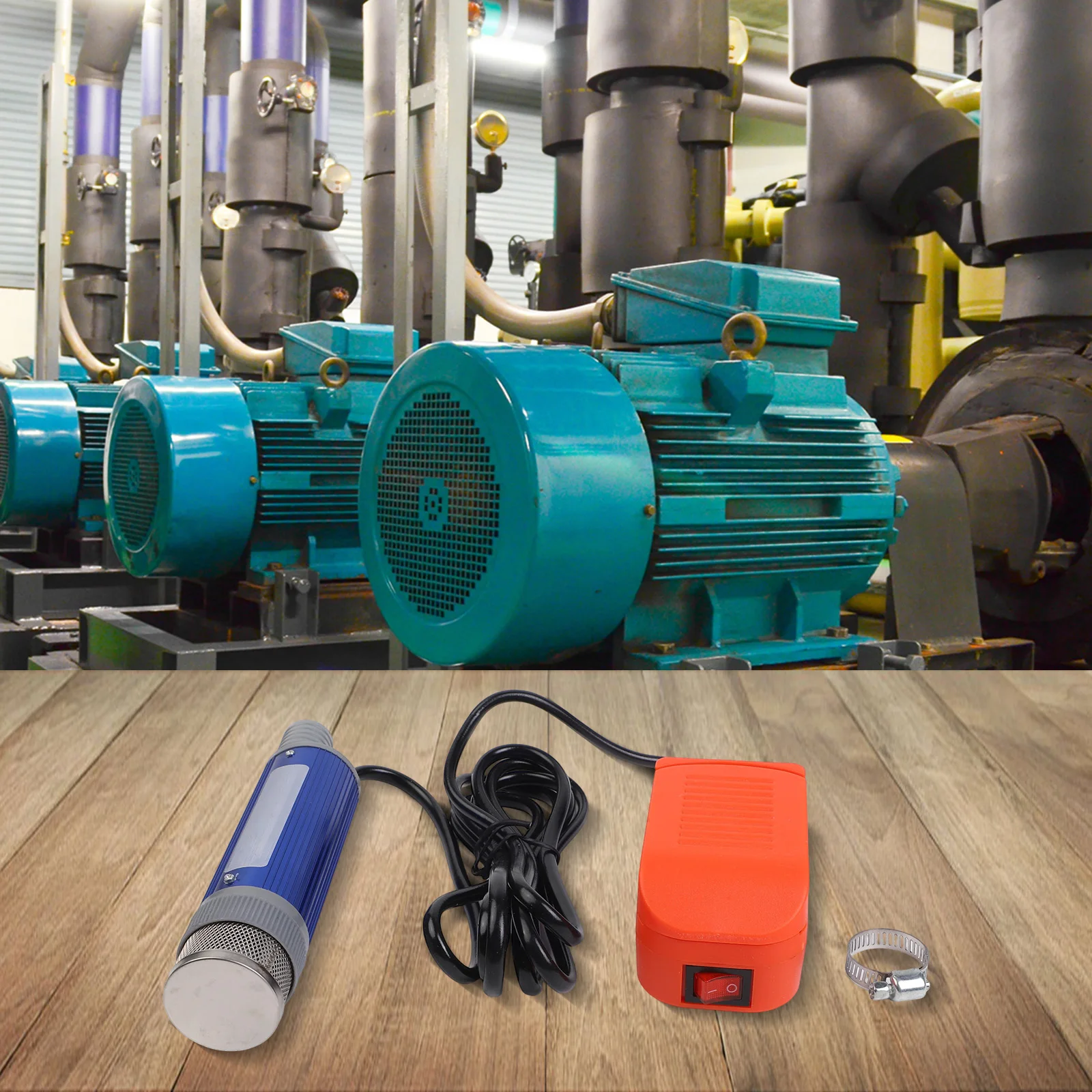 Compact Water Pump Portable Water Pump Aluminum Alloy Construction Diameter Of 38mm Height Of 18cm 2.4-meter Cable Length
