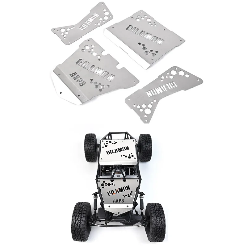 

Серебристый металлический бронежилет автомобиля для 1/8 RC Crawler AXIAL GILAMON AXP8