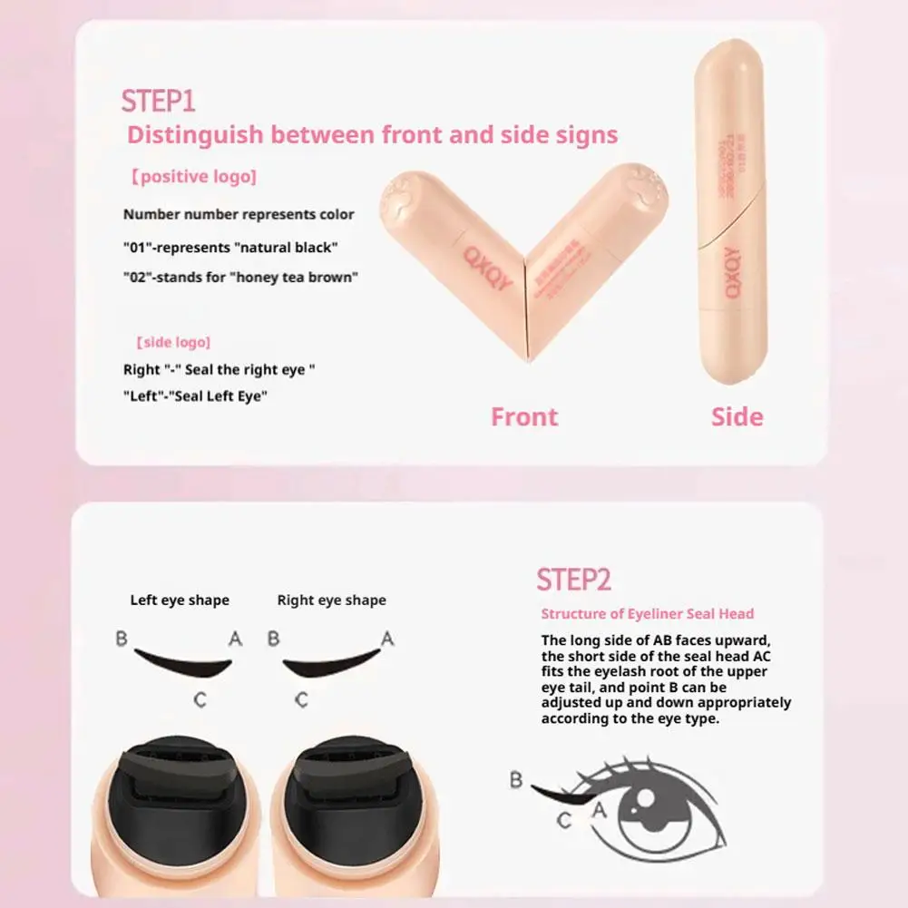 قلم تحديد العيون المختوم الدوار ليس من السهل تلطيخ مستحضرات تجميل الوجه المقاومة للماء بشكل طبيعي وناعمة وطويلة الأمد #4