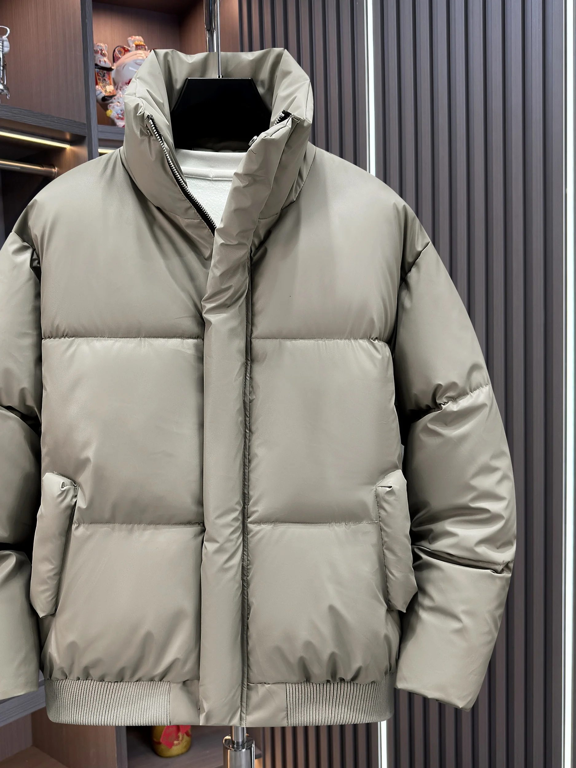 

Winter New Loose Warm Thiened down Cotton Jaet Men's PU Leather Cotton Coat Couple American Bread Sle Faionable Urban...