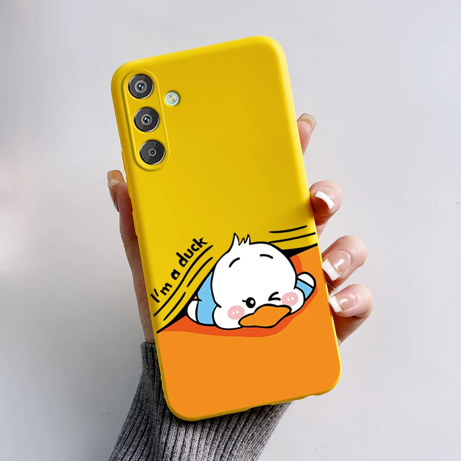 For Samsung Galaxy M15 M55 5G Case 2024 Stylish Painted Coque Soft Matte Silicone Phone Back Cover For Samsung M 55 M 15 Fundas