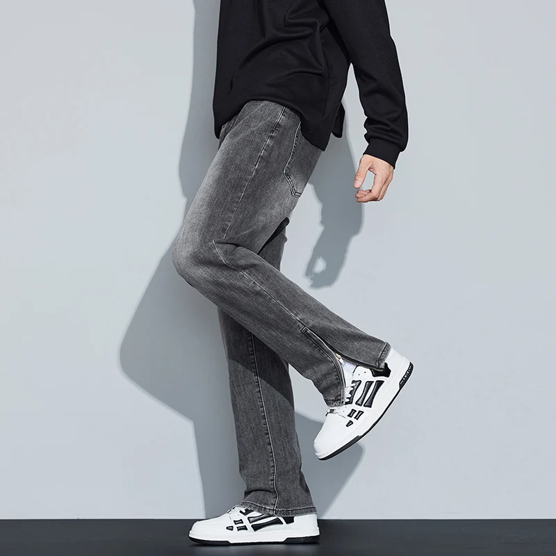 

Casual Straight Leg Men's Jeans Loose Fit Personality New Autumn 2025 Fashion Trend Loose Black Gray Jeans