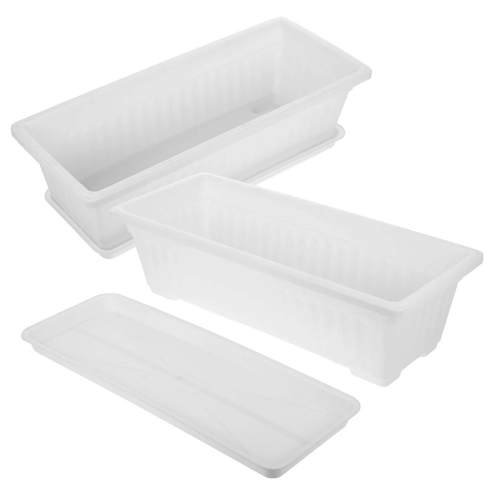 

2 Sets Lightweight PP Material Planting Pots Durable Breathable Flowerpot Nursery Garden Use Plastic Planter