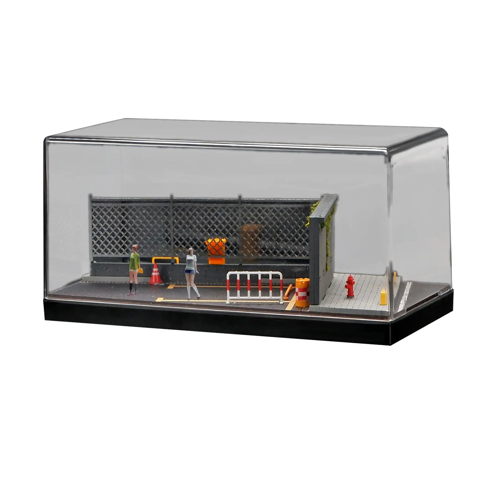 1/64 Diorama سيارة عرض حالة محاكاة سبيكة سيارة لعبة مجسمة عرض موقف #2