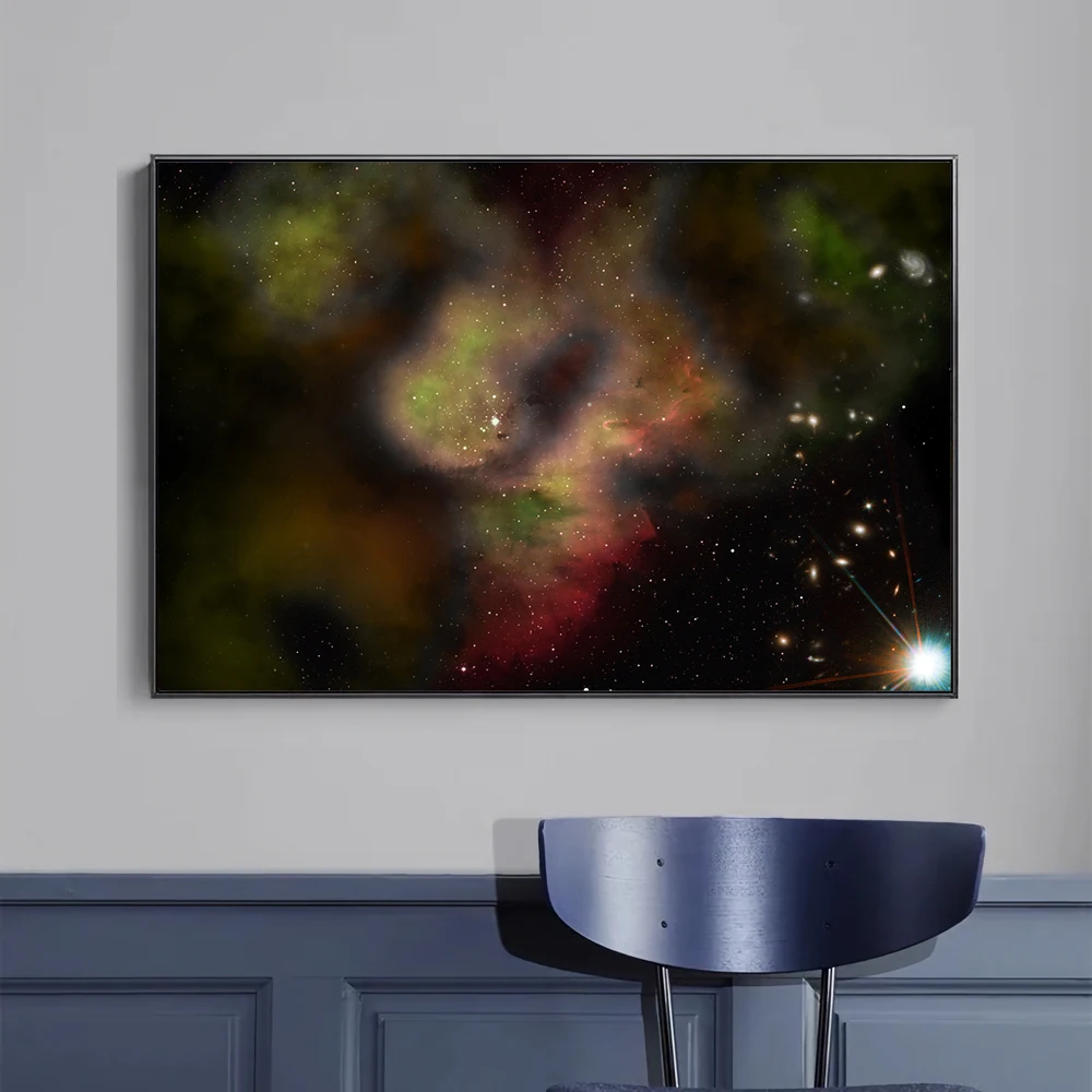 01 (1) universo cielo estrellado explorar ciencia misterio espectacular imagen HD tela de seda póster de pared decoración del hogar estilo artístico regalo del Festival