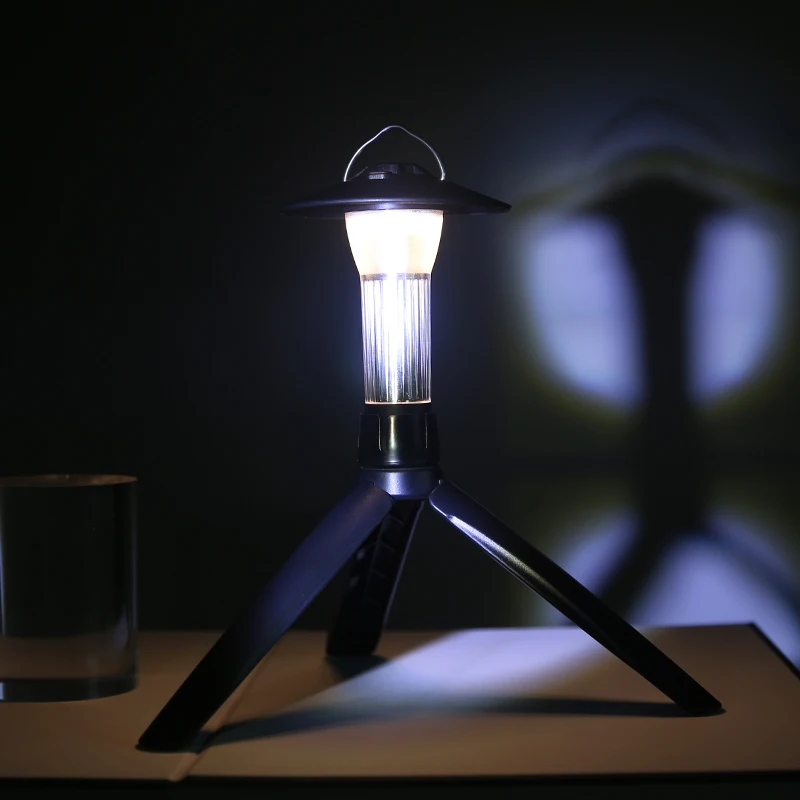Camping Lantern with Tripod Dimmable Rechargeable LED Camping Tent Light Portable Small Camping Lamp Warm Light Tent Lantern