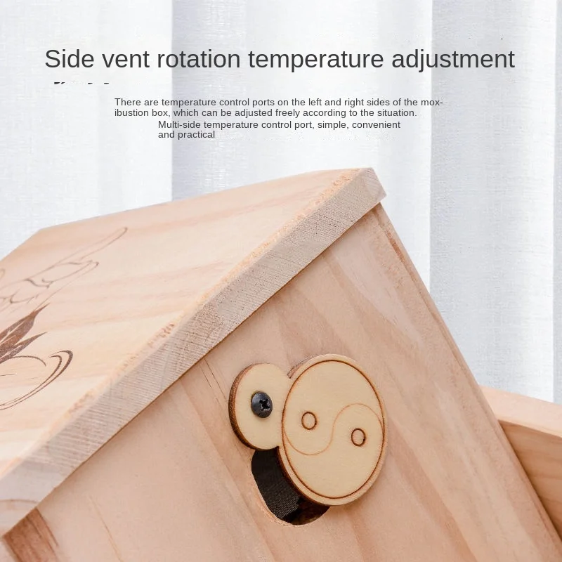 Wooden Mammary Gland Moxibustion Box Adjustable Breast Protection Fumigation Physical Therapy Hot Compress Health Care Tool