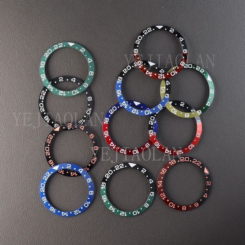 High Quality 38mm Ceramic Inlay Dual Color luxury Men's Watch Ring For 40mm Men's luxury Watch Accessories Fast Shipping