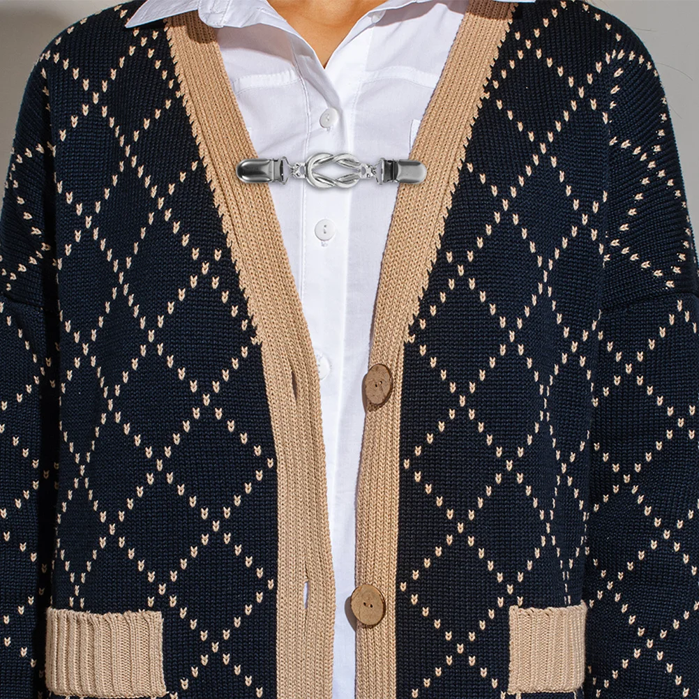 4 قطعة مقاطع سترة شال خمر الرجعية موضة طوق دبابيس سترة دبابيس الملابس الأنيقة والاكسسوارات موضة طوق دبوس