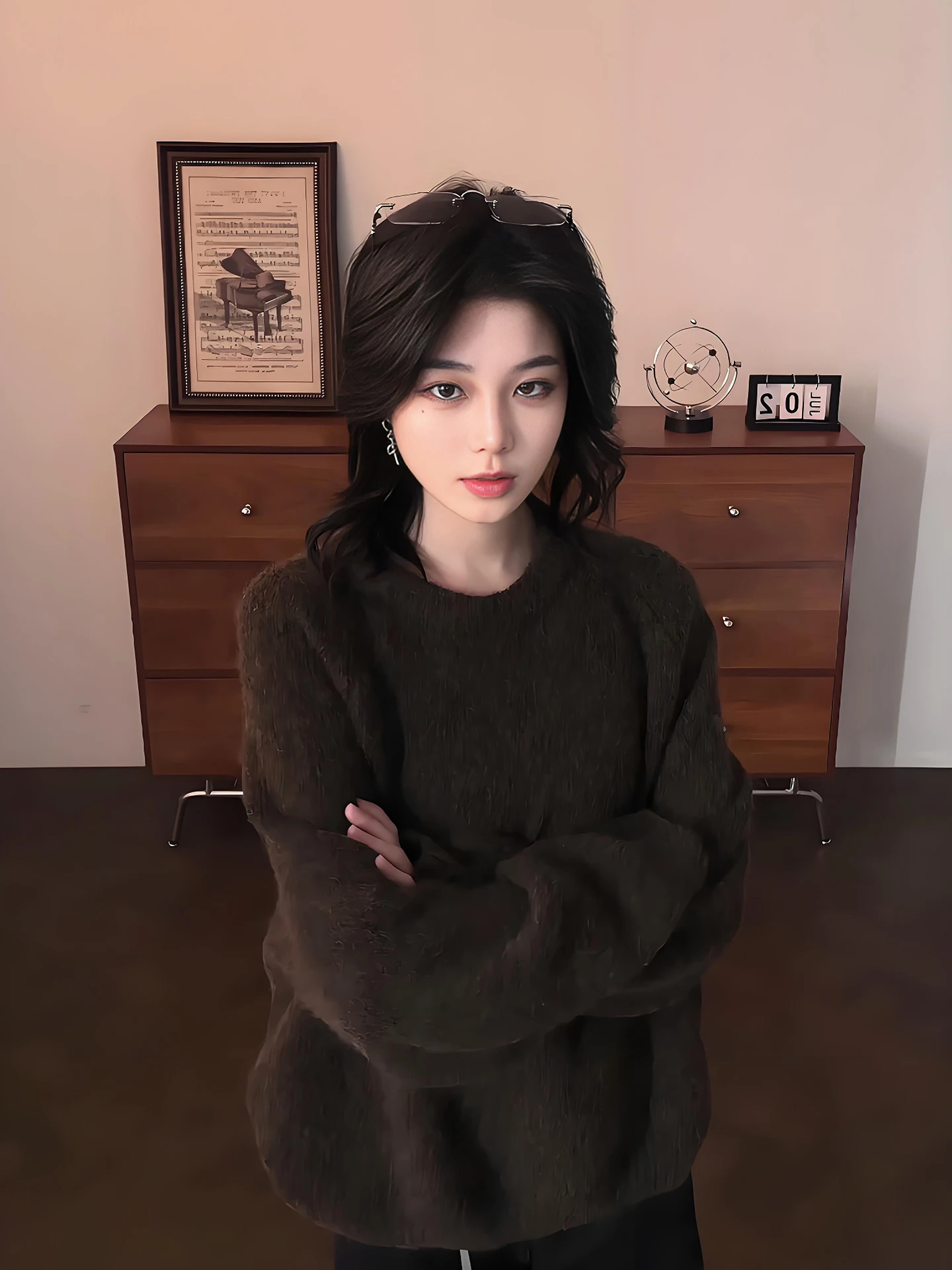 

Мужской шерстяной джемпер Cleanfit с круглым вырезом, в американском ретро-стиле, для ношения под одеждой, повседневный, свободного кроя, с длинным рукавом, для зимнего сезона