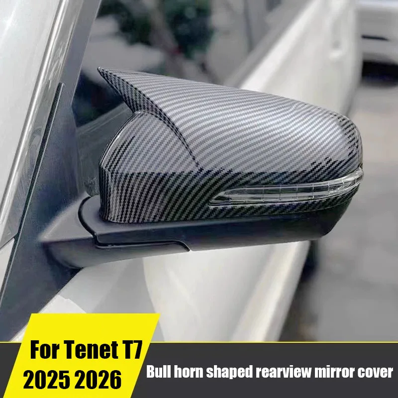 For Tenet T7 2025 2026 Reverse mirror decorative shell made of ABS material exterior modification parts pasted and installed