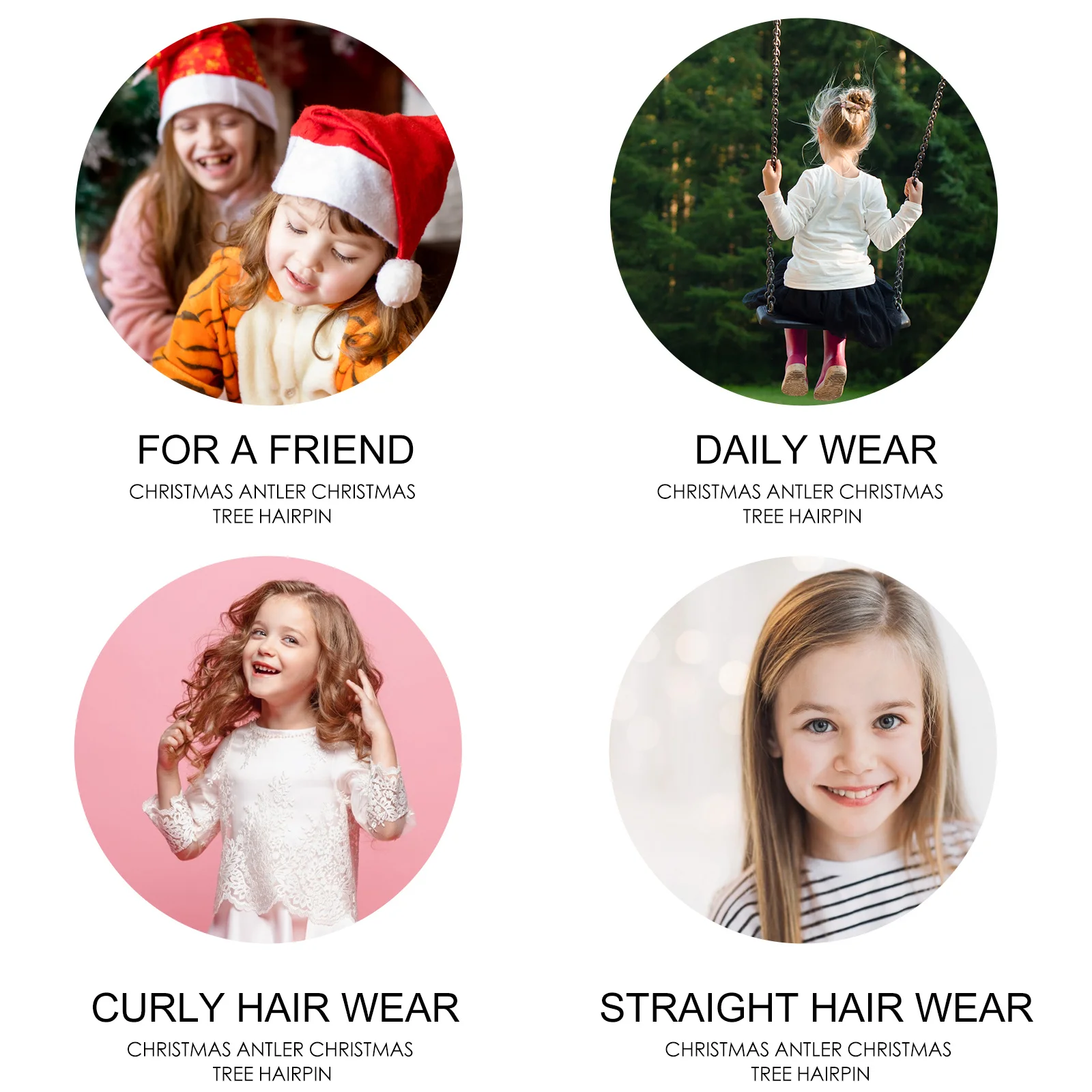 

4Pcs Christmas Glitter Hair Accessories Hair Clips Sequin Hairpins for Party Wedding Ceremony Christmas Barrettes