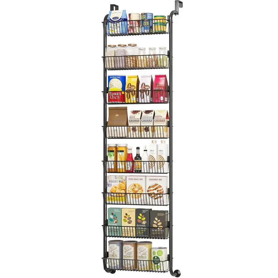 

Over the Door Pantry Organizers and Storage, 8Tier Spice Rack, Home amp Kitchen Storage Shelves for Cabinet, Large Capacity Hang
