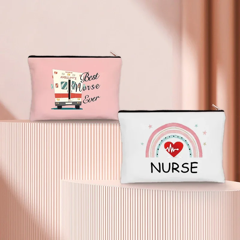 Best Nurse Ever-bolsa de cosméticos para maquillaje, paquete de cuidado al aire libre, estuche de maquillaje de lujo, regalo para médicos,