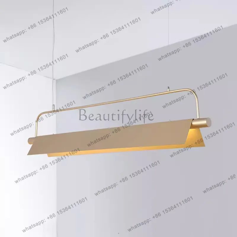 Postmodern minimalist art office industrial style catering bar counter restaurant study long dining table luminous ornament