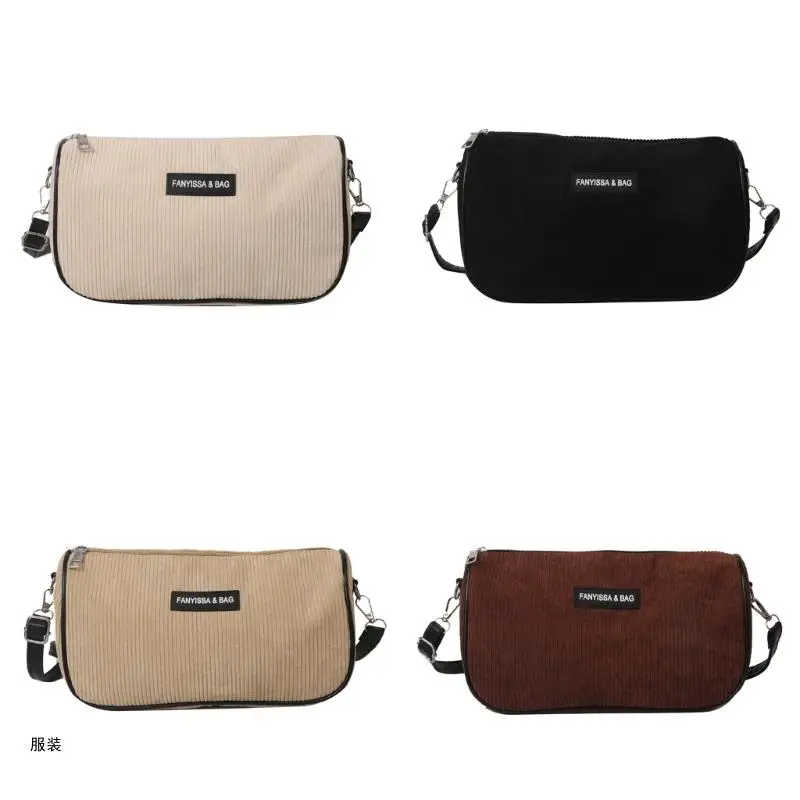 

D0UD Corduroy Sling Bag with Adjustable Shoulder Strap Crissbody Bags Perfect for Daily Life and Various Occasions