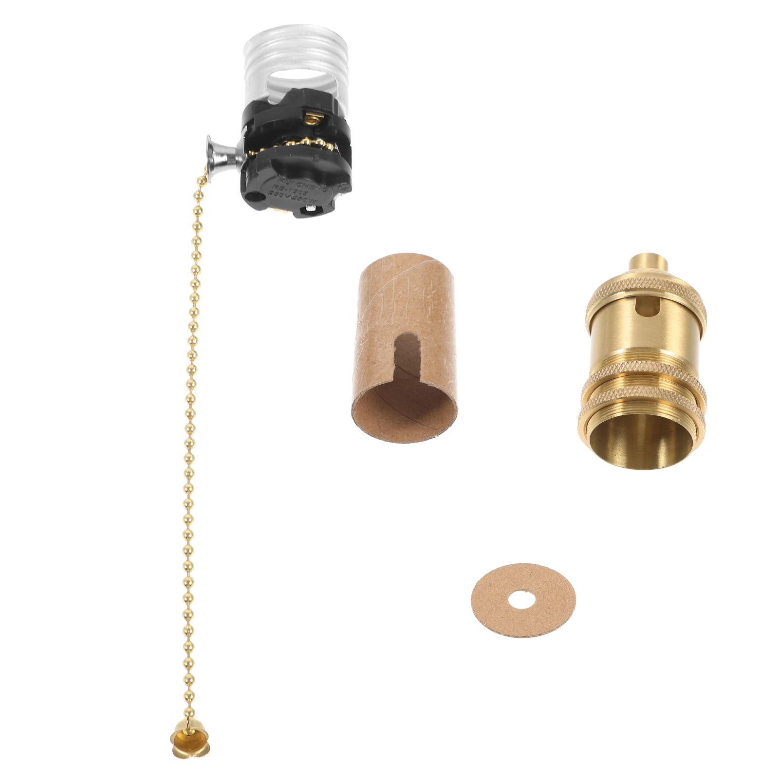 

E27 Copper Lamp Head M10 Thread Double Chain Vintage Ceiling Light Socket Lampholder Lamp Parts Fixture