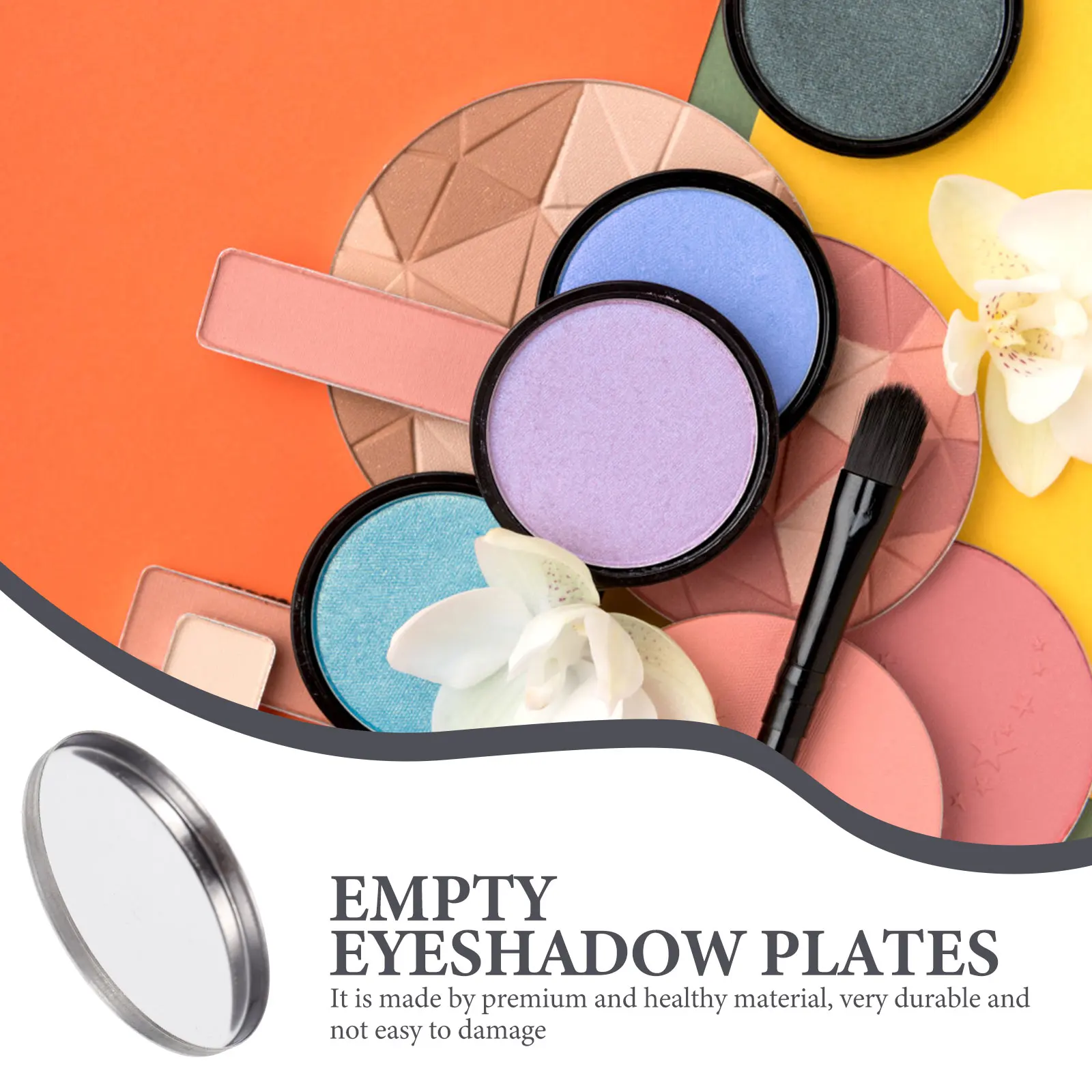 

20 Pcs Eyeshadow Palette Empty Metal Organizer Travel Makeup Plate Pans Case Container Supplies DIY Pallet Home
