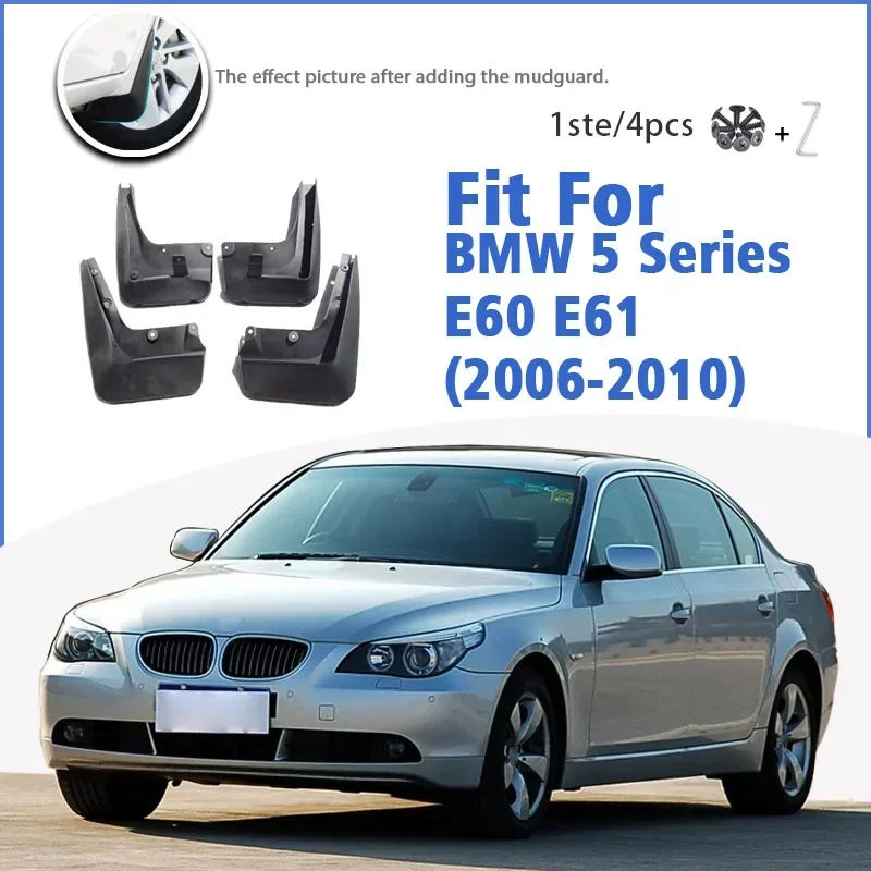 

For BMW 5 Series E60 E61 2006 2007 2008 2009 2010 Mud Flap Guards Splash Mudguard Fender Mudflaps Car Accessories 4PCS