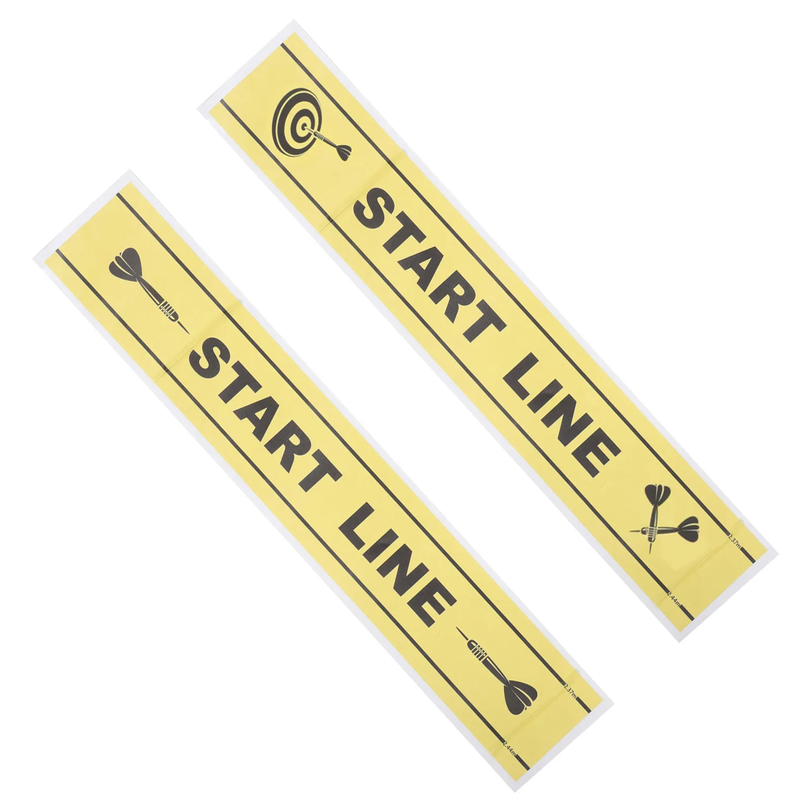 2Pcs Dart Throw Line Floor Marker Sticker Self Adhesive Waterproof Fluorescent PVC Dart Toe Line for Bar Club Setup