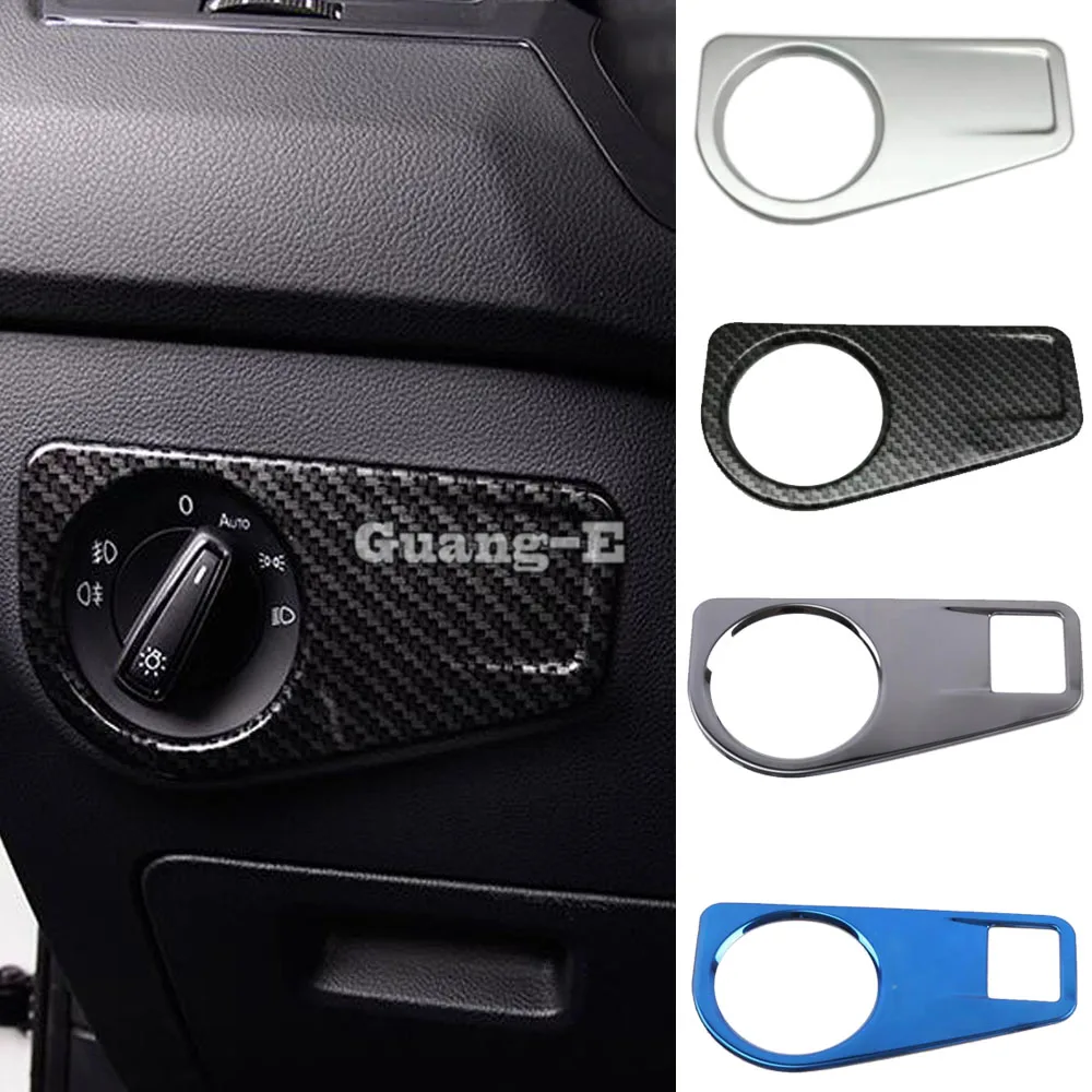 Car Front Headlight Light Switch Trim Frame Lamp Button Panel Stick For Volkswagen VW Tiguan L MK2 2016 2017 2018 2019 2020 2021