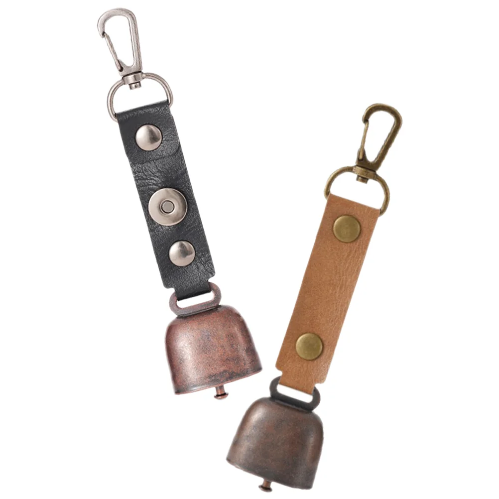 2 Pcs Windchimes Ring Doorbell Caramel Colour Vintage Hiking Accessory Alarm Bells Pet Supplies Outdoor Animal Alert Travel