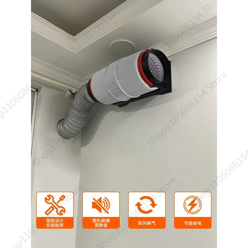 Super Silent Strong Inline Duct Fan Ventilation Exhaust Fan for Bathroom Kitchen Smoke Extractor