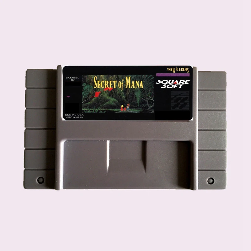 Save File Secret Of Mana  NTSC 16 Big Gray Game Card For USA Version Game Player