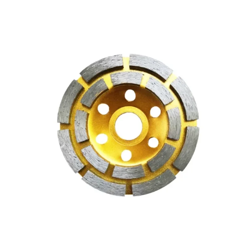 100mm Double‑Row Diamond Cup Grinding Wheel Concrete Stone Wall Leveling Abrasive Disc Fit 180 Angle Grinder Polishing Tool
