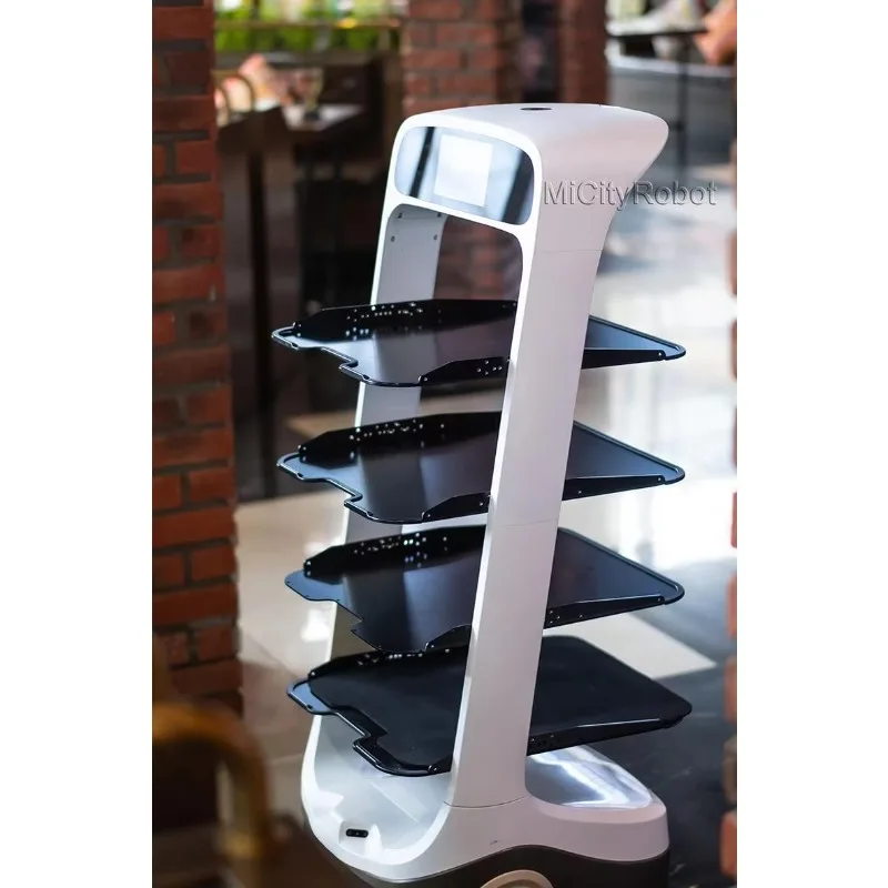 Catering Hotel Serving Food Waiter Human Restaurant Service Delivery Humanoid Intelligent Robot for Sale - Image 5