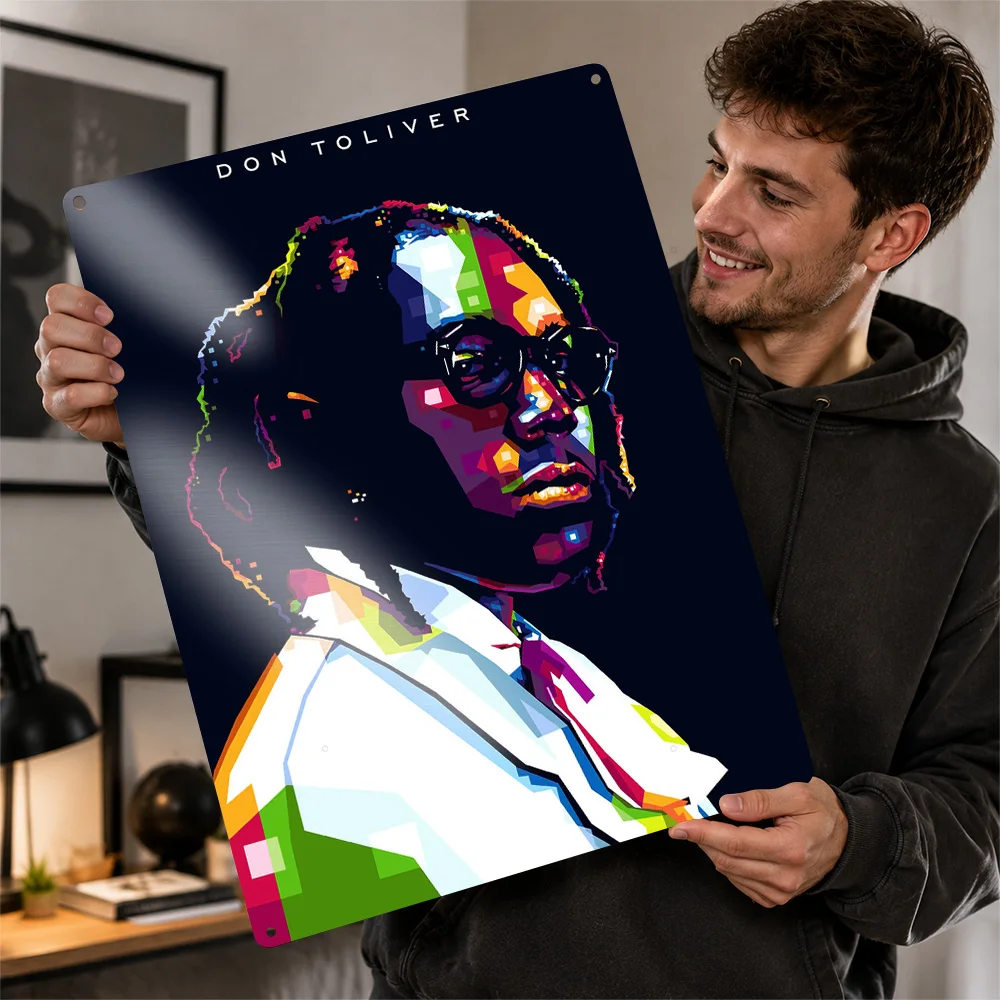 Don Toliver Pop Art Portrait Poster Modern Wall Art Customized Retro Metal Sign for Living Room Bedroom Office Home Decor Plaque