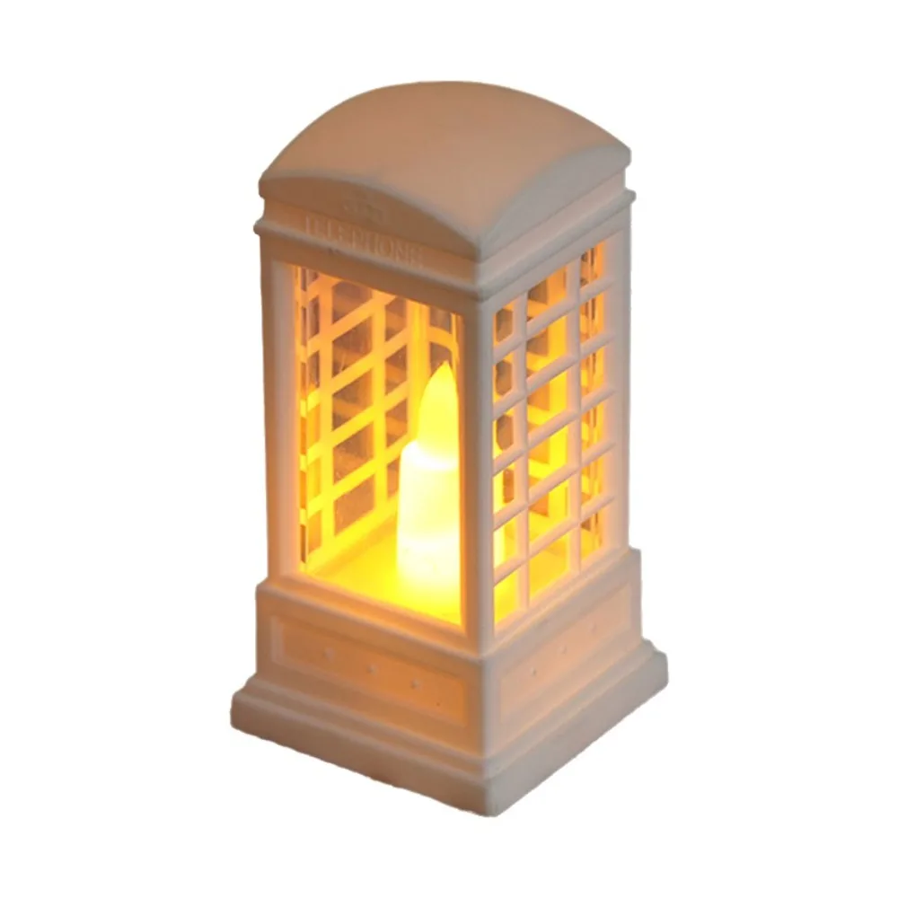 Retro LED Candle Light Creative Flameless Halloween Decor Light European Style Smokeless Mini Christmas Ornaments Bedroom