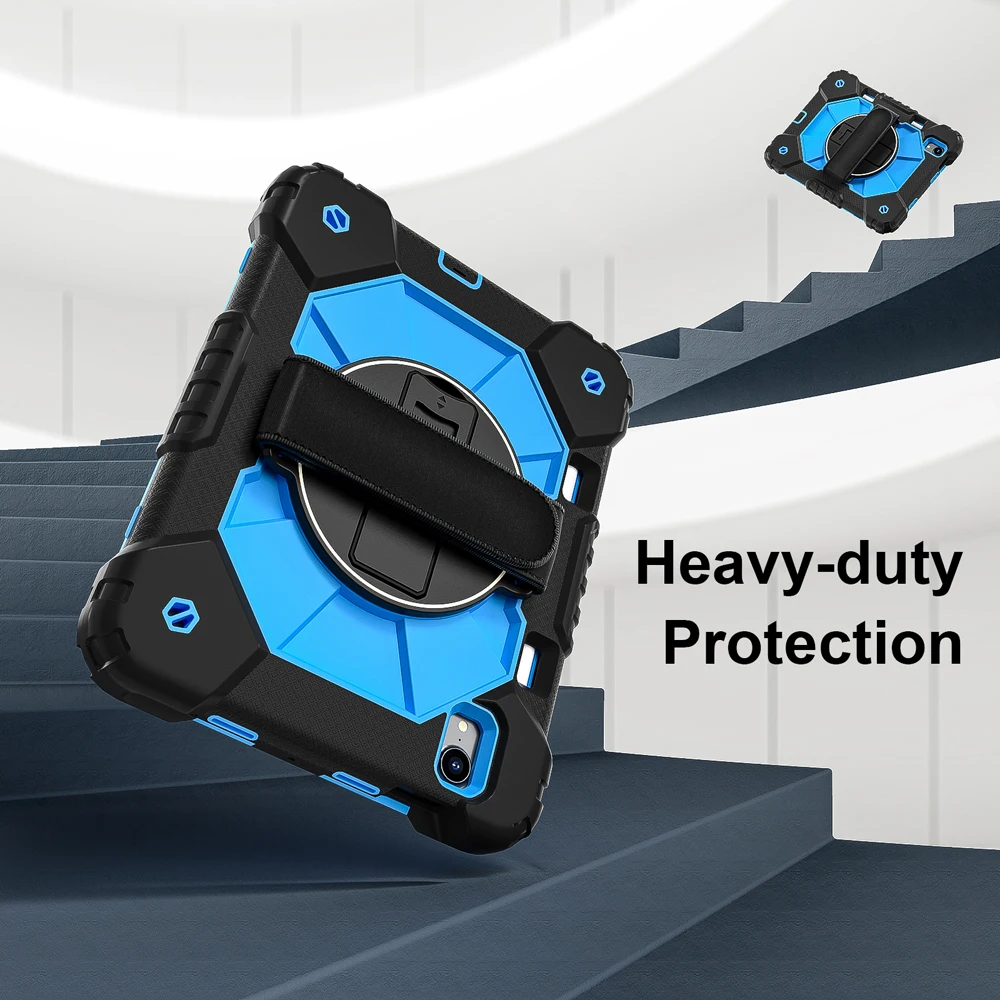 

Чехлы для планшетов 8,3 дюйма для iPad Mini 6 7 7 6th Case Mini7 2024 Mini6 2021, чехол с вращающимся ремешком на руку, силиконовый чехол-подставка для ПК