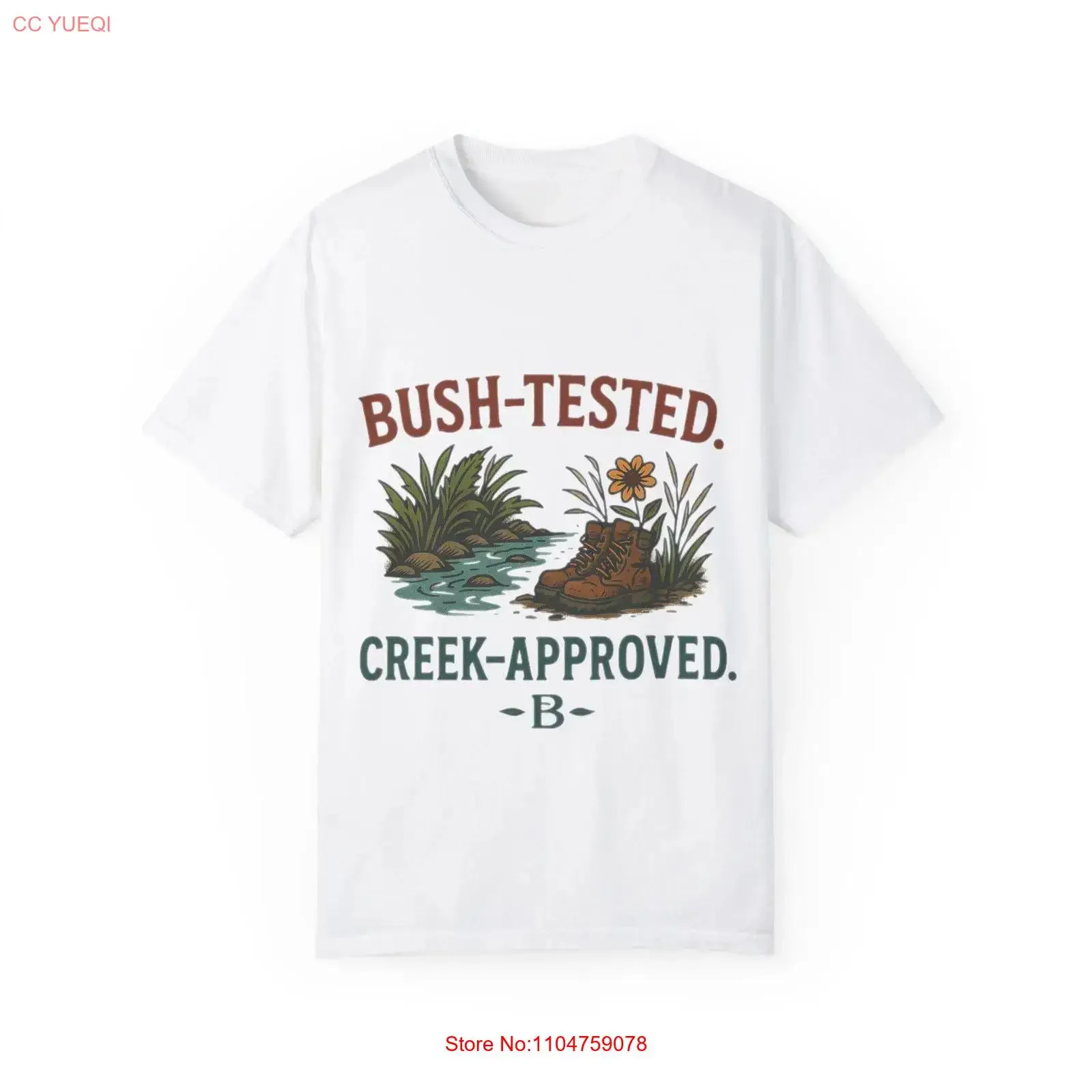 Adventure Ready T Shirt Bush Tested Creek Approved Hiking Outdoor Apparel Nature Lover  vintage Washed Top For Everyday Wear