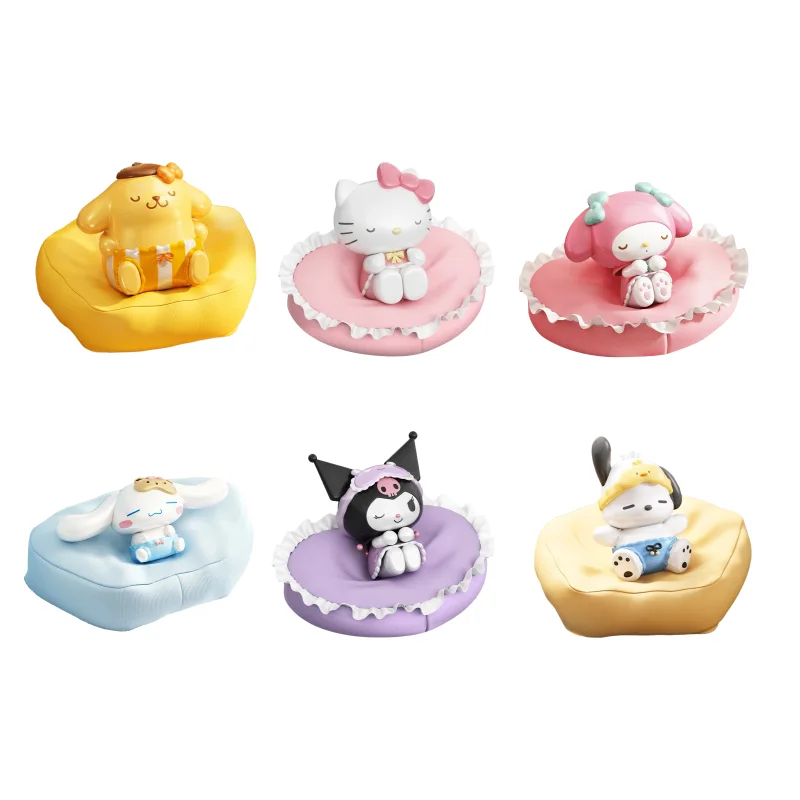 Sanrio Characters Sleeping Position Series Blind Box Anime Figures My Melody Hello Kitty Kuromi Ornament Model Toys Gift