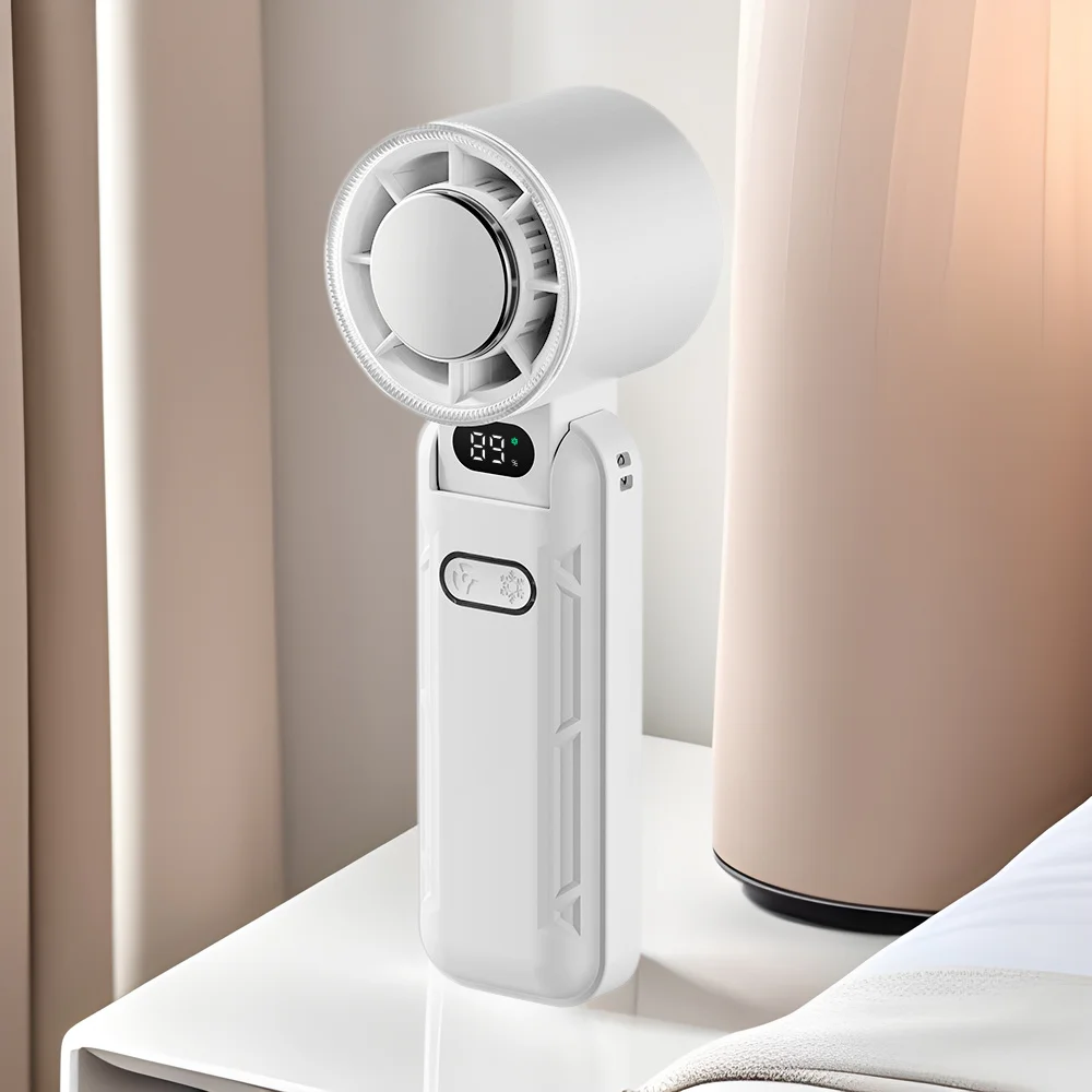New Foldable Air Conditioner Neck Fan Handheld Refrigeration Usb Charging Summer Outdoor Turbine Small Fan
