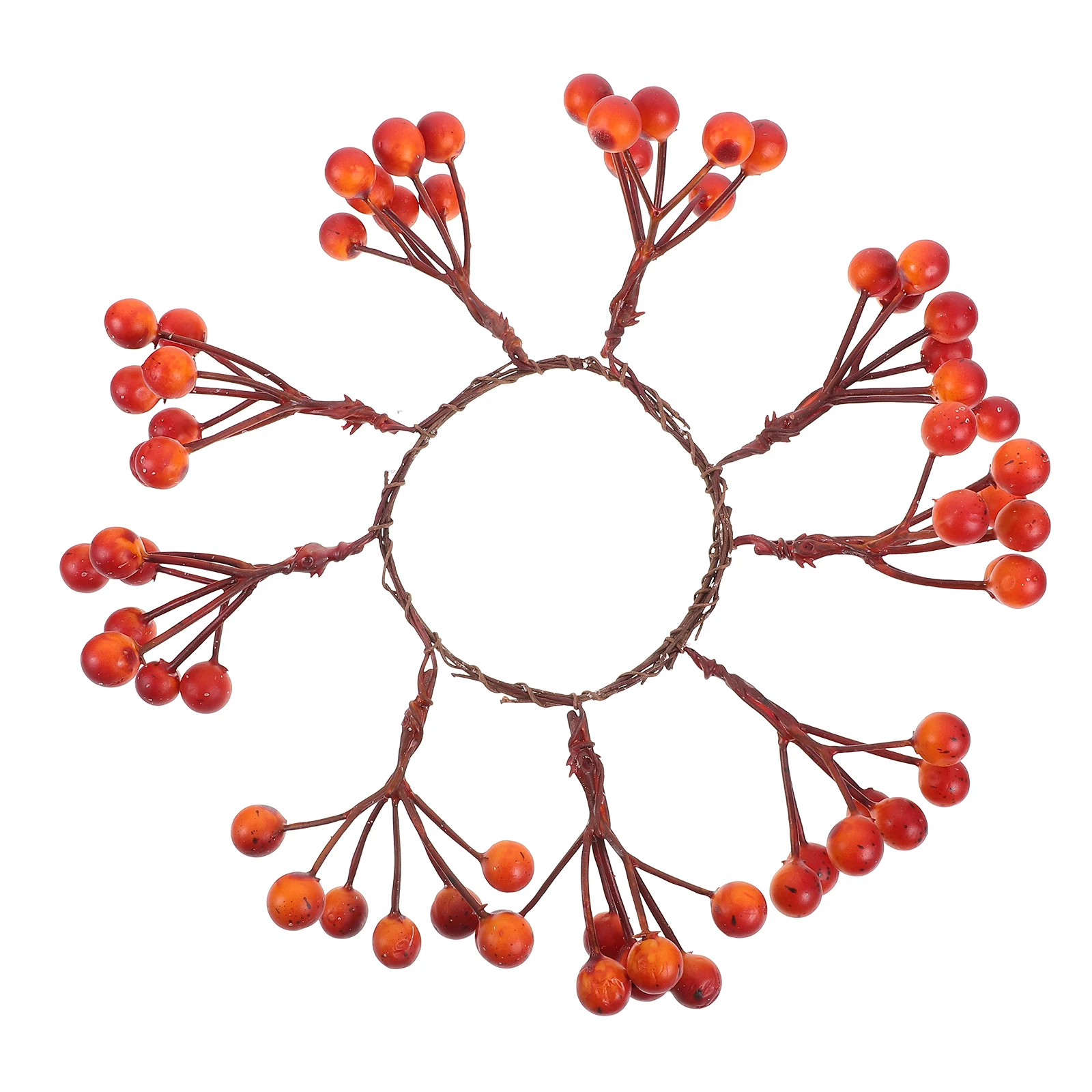 

Orange Fruit Skewers Small Wreath Holiday Decorations Halloween Garland Pumpkin Table Rings Thanksgiving Christmas Party